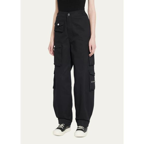 EB Denim Cargo Pants High Rise 100% Cotton Utility Y2K Goth Streetwear Baggy XS - Picture 2 of 16